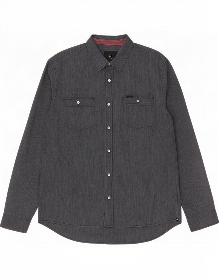 Camisa Hurley Hombre XL Gris Algodón