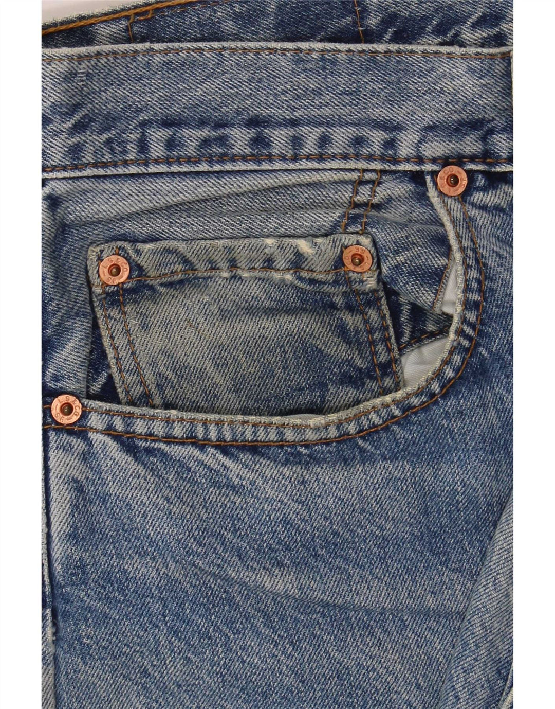 Vaqueros rectos desgastados para hombre Levi's W36 L32 Algodón azul