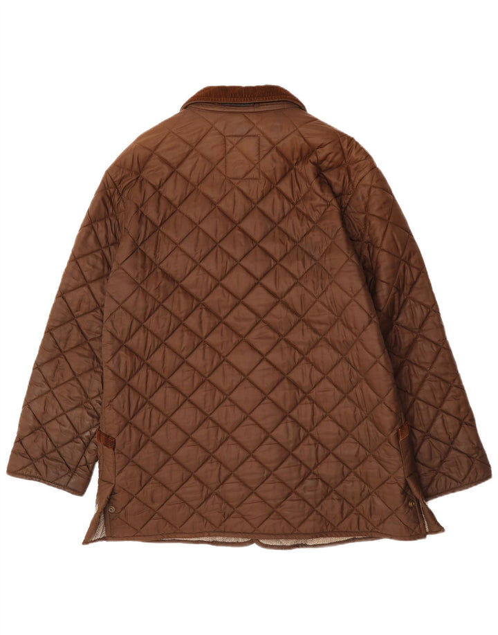 HENRY COTTONS Chaqueta acolchada para hombre UK 46 3XL Marrón Nylon