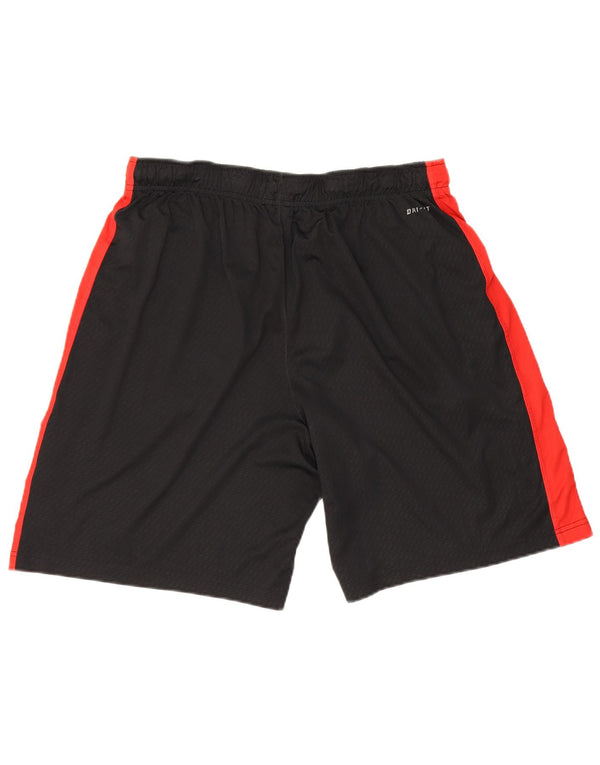 Nike - Pantalones cortos deportivos Dri Fit para hombre, poliéster color block, talla grande, color negro