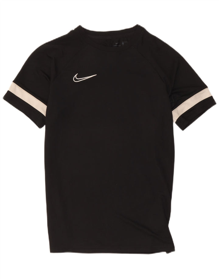 Camiseta Nike Dri Fit para hombre Top medio negro color block Poliéster