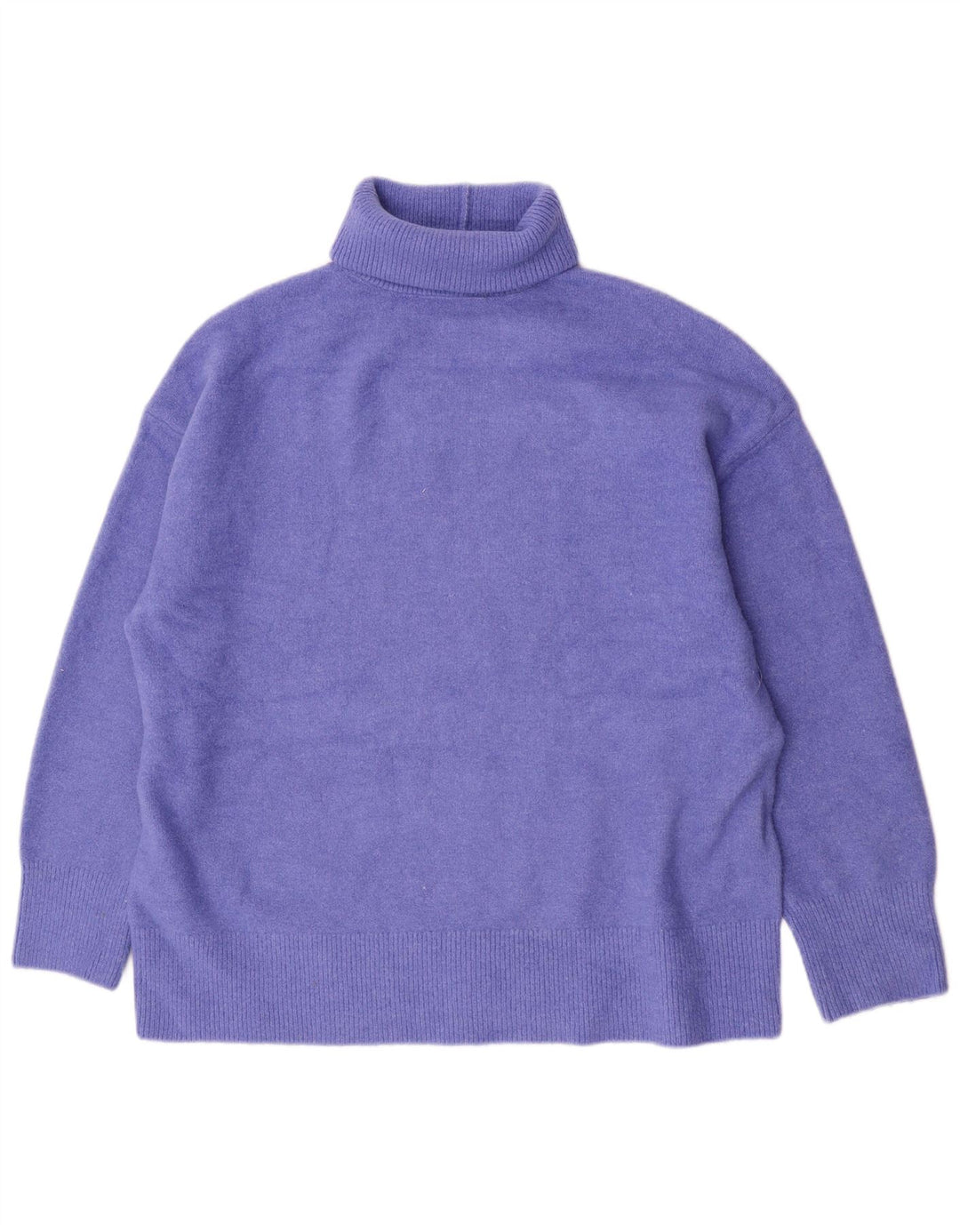 Zara Mujer Oversize Roll Neck Jumper Sweater UK 44 Medio Púrpura Acrílico