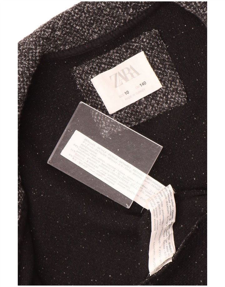 Zara Chaqueta Blazer De 2 Botones para Niña 9-10 Años Gris Moteado