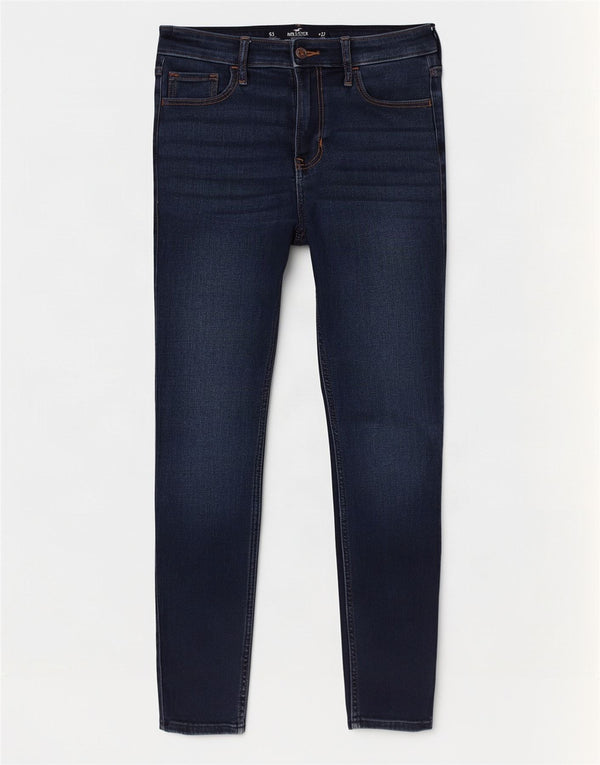 Jeans Hollister Mujer De Talle Alto Skinny W27 L26 Algodón Azul
