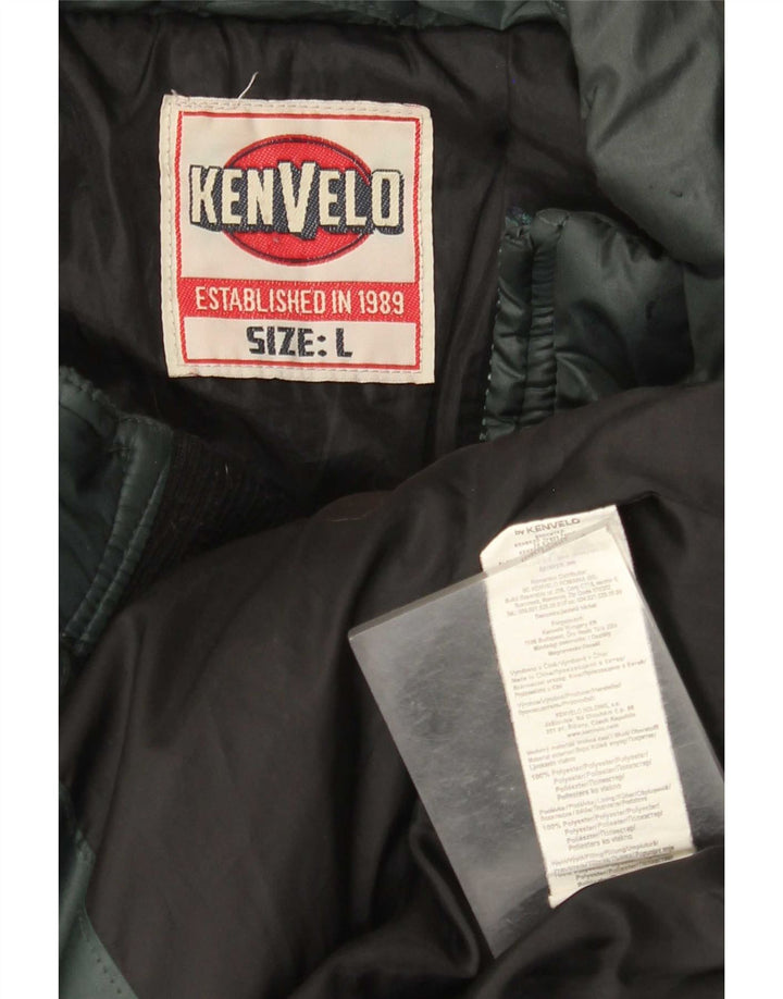Kenvelo Chaqueta acolchada para hombre UK 40 Grande Poliéster verde
