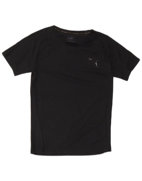 Puma - Camiseta para hombre, talla pequeña, algodón negro