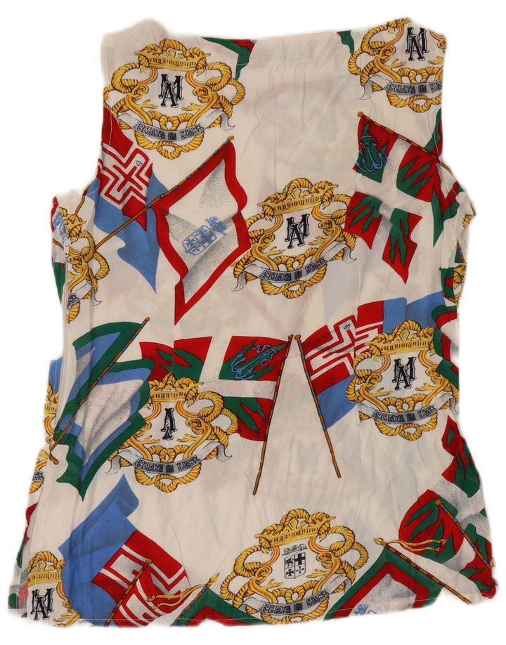 Armata Di Mare Blusa con estampado abstracto para mujer IT 44 Medium White