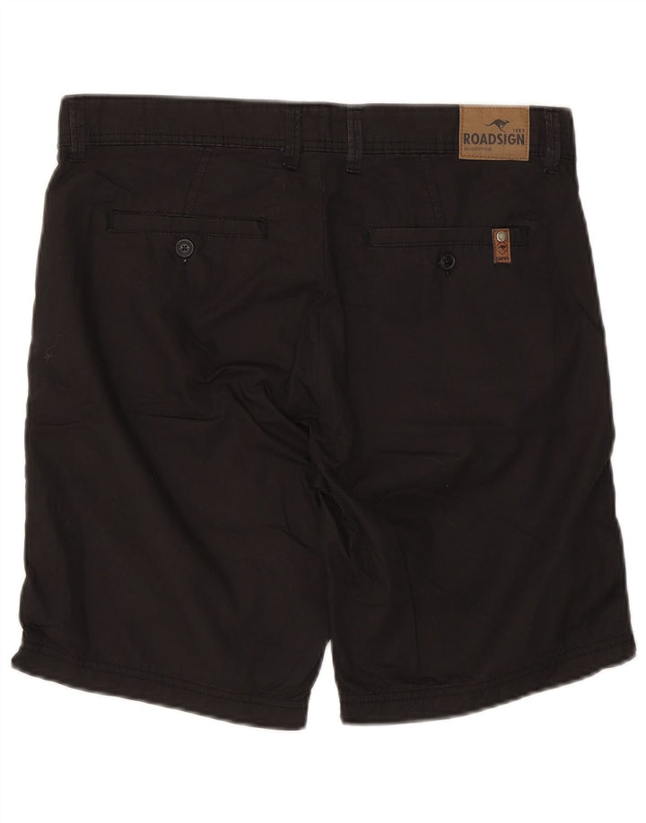Roadsign Australia Pantalones cortos chinos para hombre W32 Algodón negro mediano
