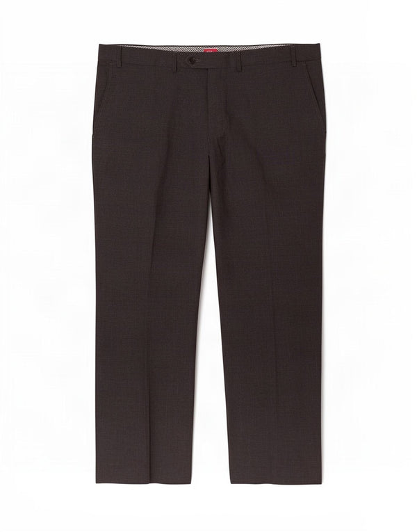 Marks & Spencer Pantalón de traje recto para hombre W42 L29 gris pata de gallo