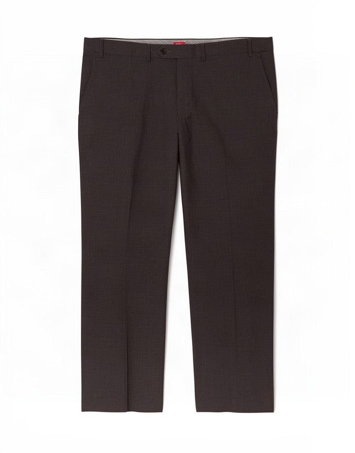 Marks & Spencer Pantalón de traje recto para hombre W42 L29 gris pata de gallo