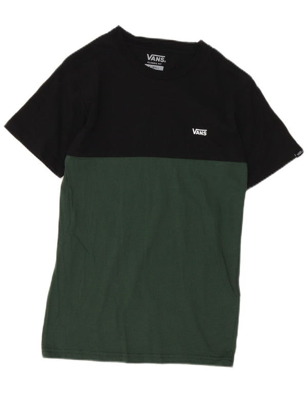 Vans Camiseta de corte clásico para hombre Top XS Algodón color block negro