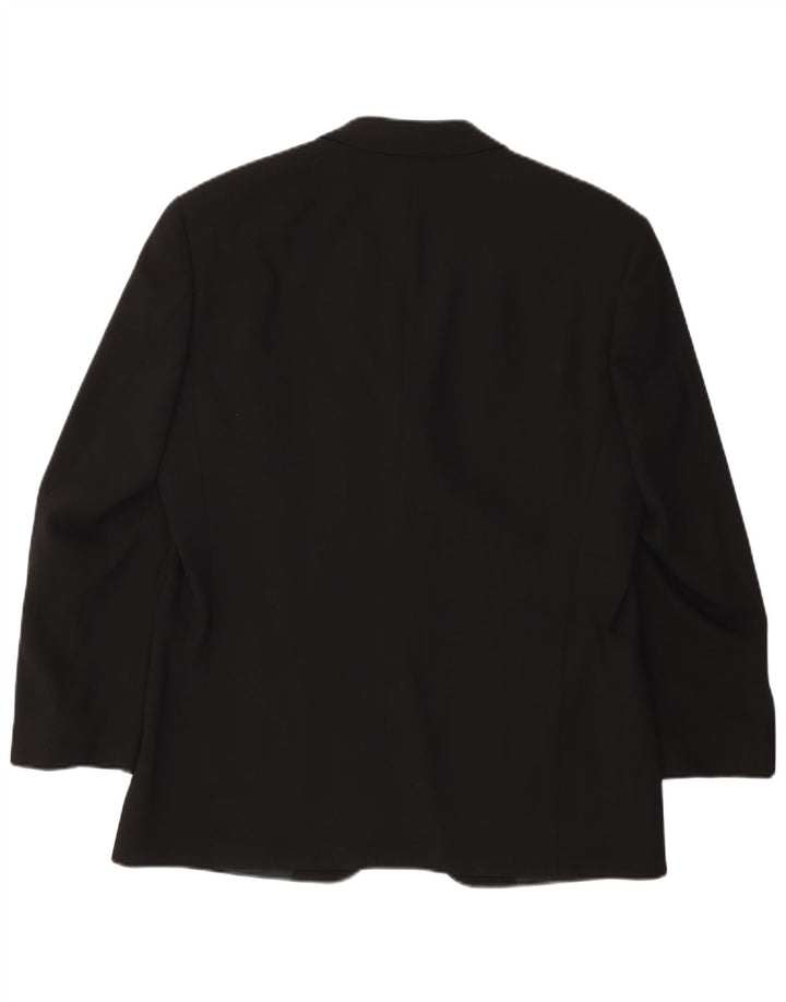 HUGO BOSS Chaqueta tipo blazer de 3 botones para hombre UK 38 Medium Black New Wool