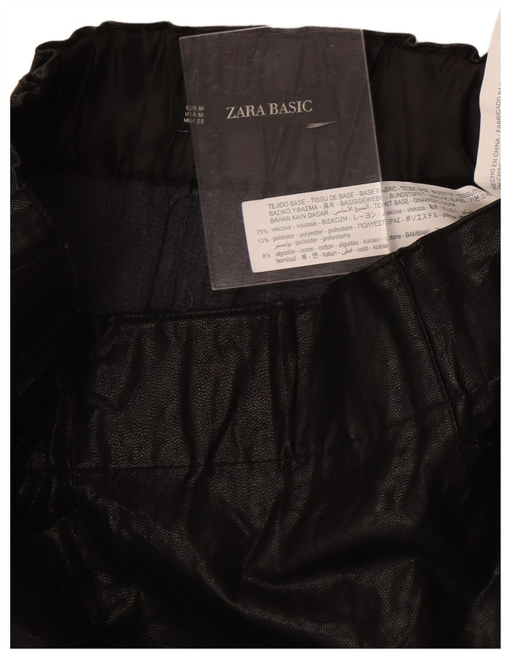 Zara Mujer Minifalda Mediana W28 Viscosa Negra