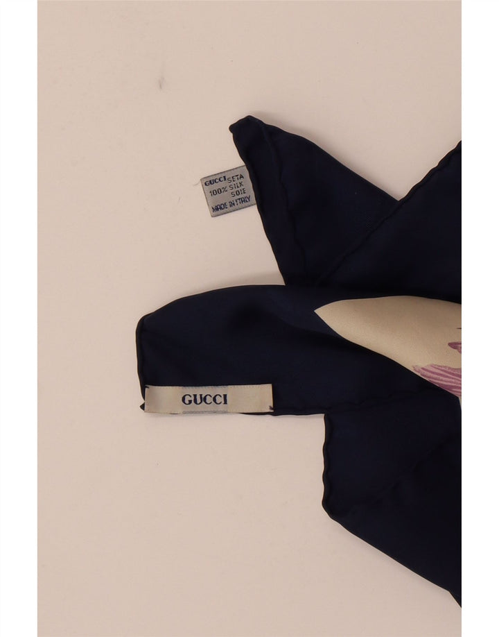 Gucci Bufanda Cuadrada Gráfica Para Mujer Talla Única Diseñador Floral Multicolor