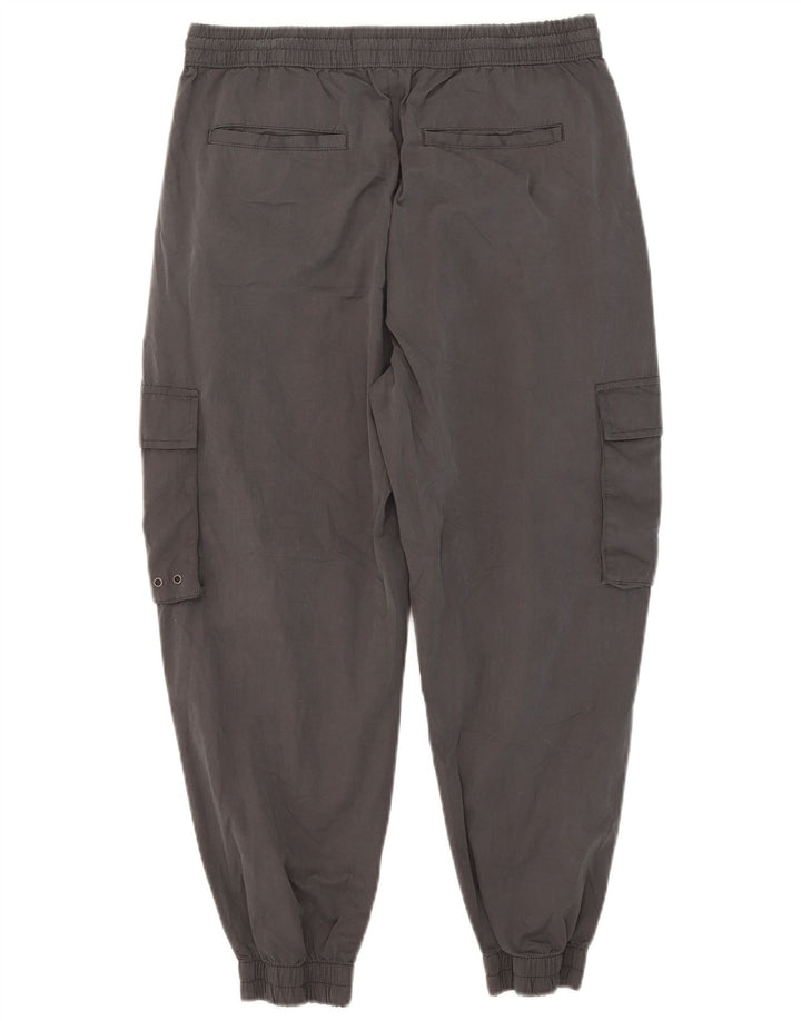 Zara Mens Crop Joggers Cargo Pantalones Grandes W32 L24 Poliéster Gris