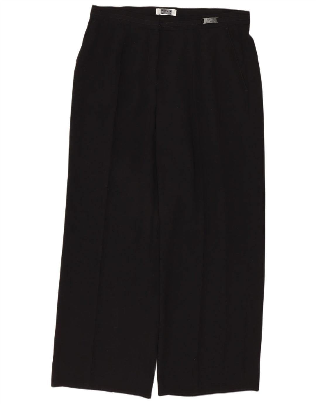 Perte by Krizia Pantalón chino recto para mujer W32 L28 Poliéster negro