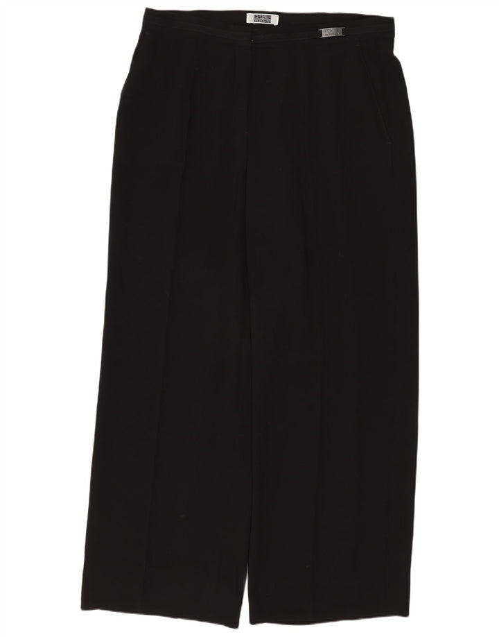 Perte by Krizia Pantalón chino recto para mujer W32 L28 Poliéster negro