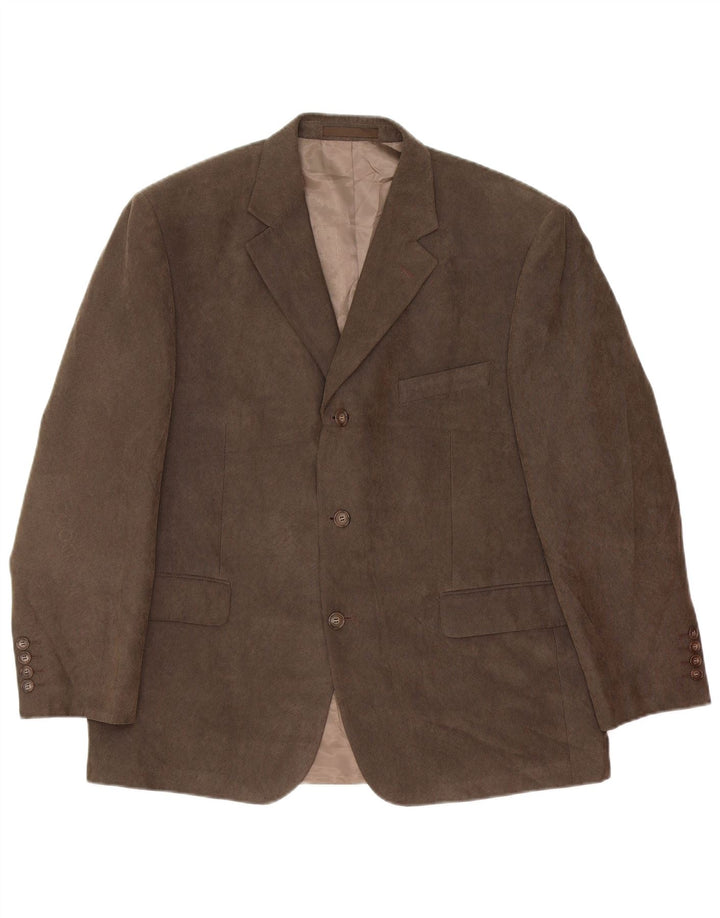 Marks & Spencer Chaqueta tipo blazer de 3 botones para hombre UK 42 Large Brown Classic