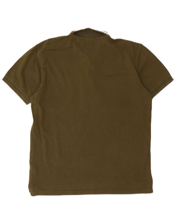 Tommy Hilfiger Polo Regular Fit para Hombre 2XL Algodón Caqui