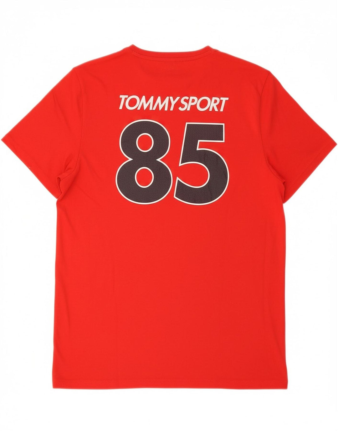 TOMMY HILFIGER Mens Graphic T-Shirt Top Medium Red Cotton Vintage Tommy Hilfiger and Second-Hand Tommy Hilfiger from Messina Hembry 