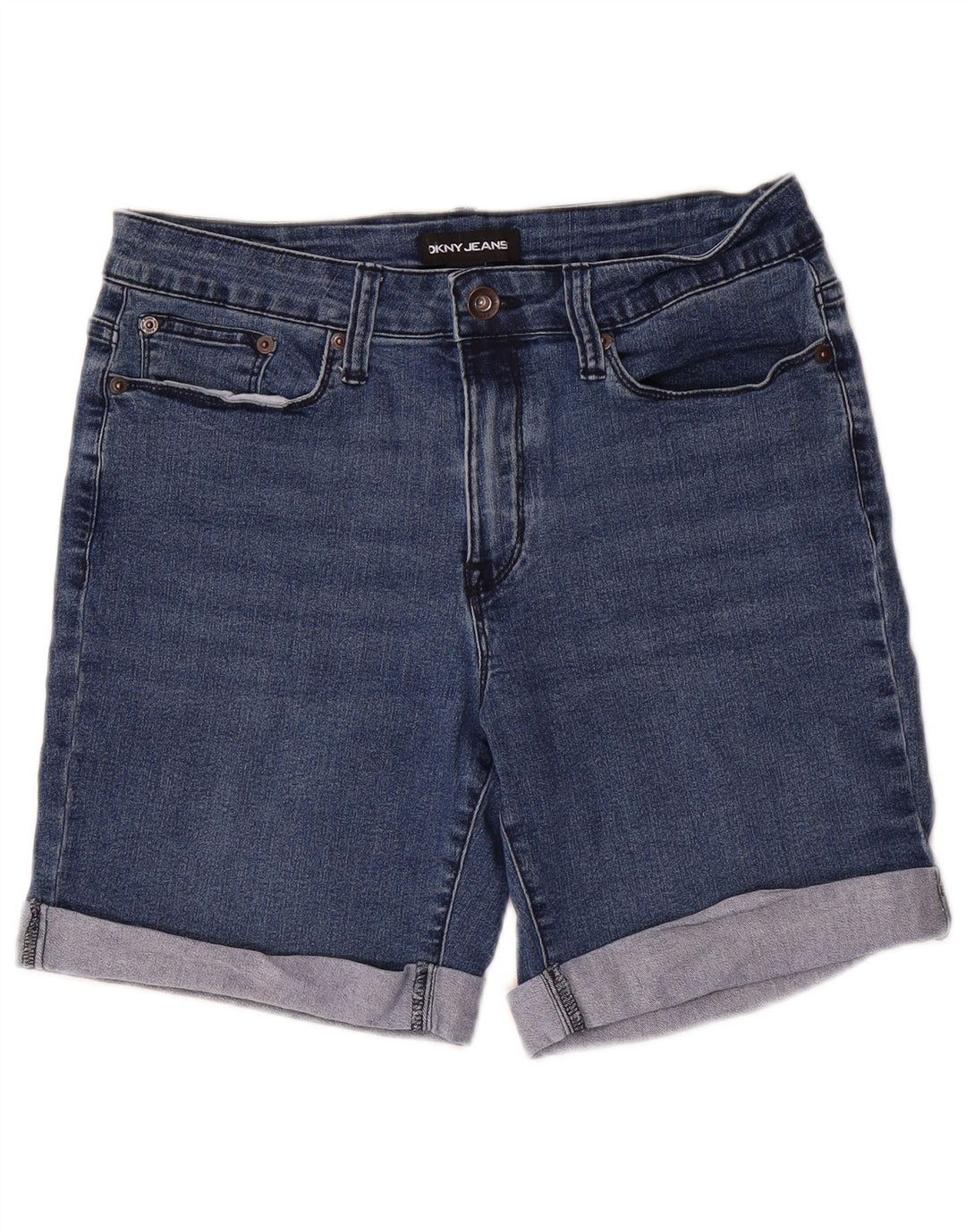 Dkny Pantalones cortos de mezclilla para mujer US 6 Medium W32 Azul