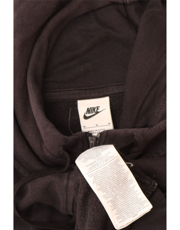 Nike - Sudadera con capucha y cremallera para hombre, tamaño mediano, algodón negro
