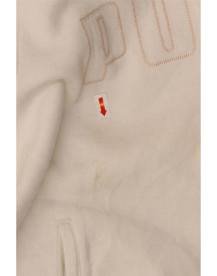 PUMA Chaqueta superior de chándal con gráfico para mujer UK 14 Medium White