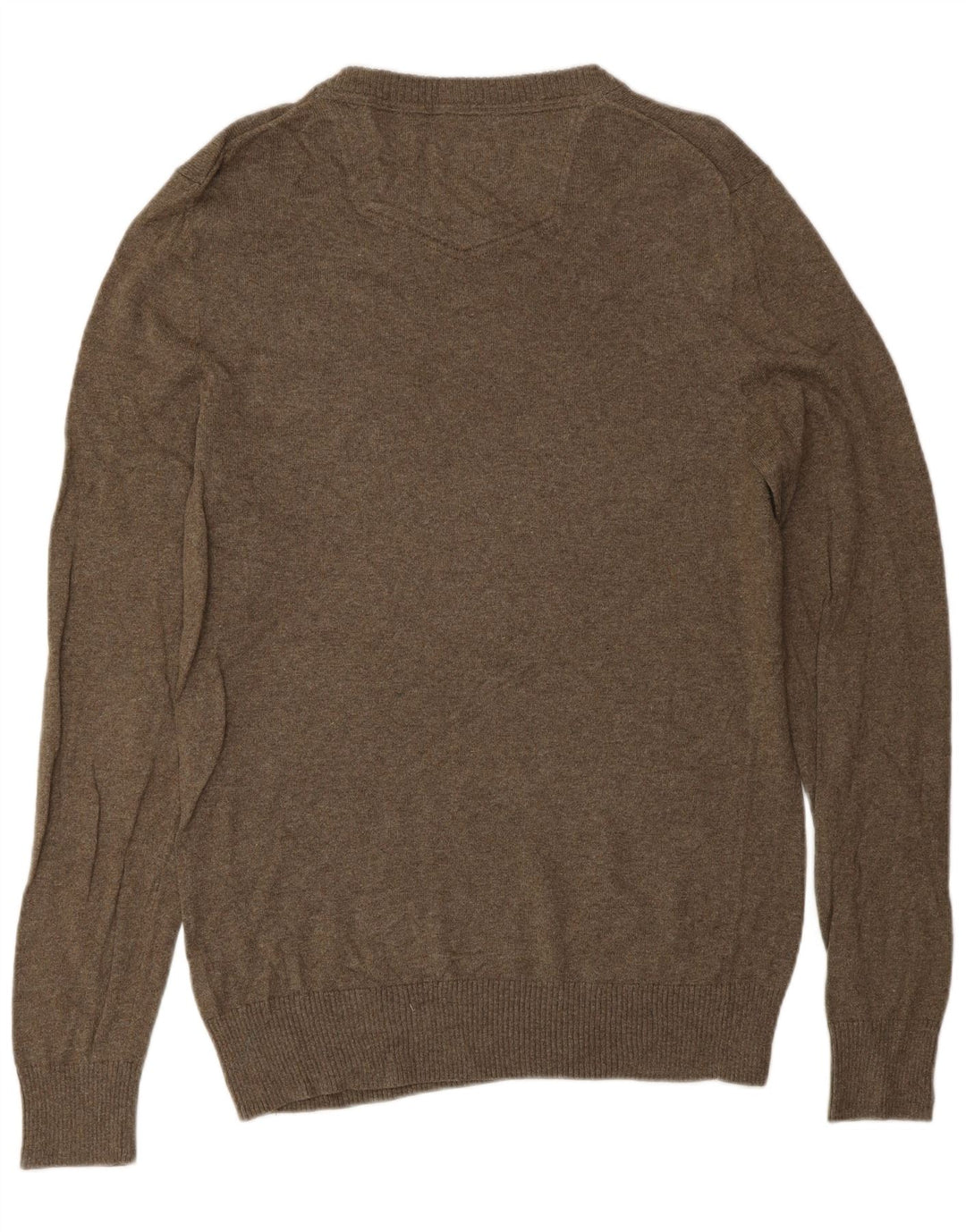 Jersey con cuello en V para hombre Fat Face Algodón caqui medio