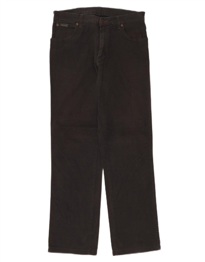 Wrangler Vaqueros rectos elásticos Texas para hombre W33 L32 Algodón negro