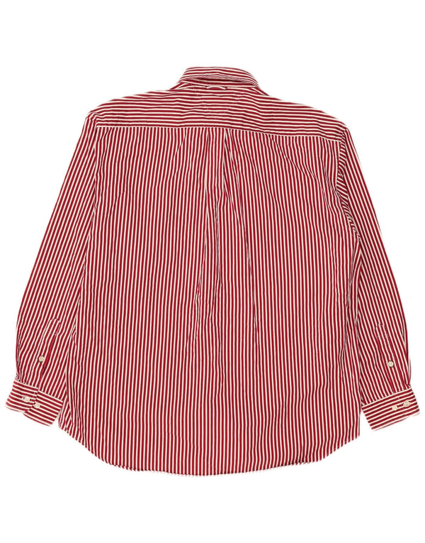 TOMMY HILFIGER Camisa de hombre grande de algodón a rayas rojas
