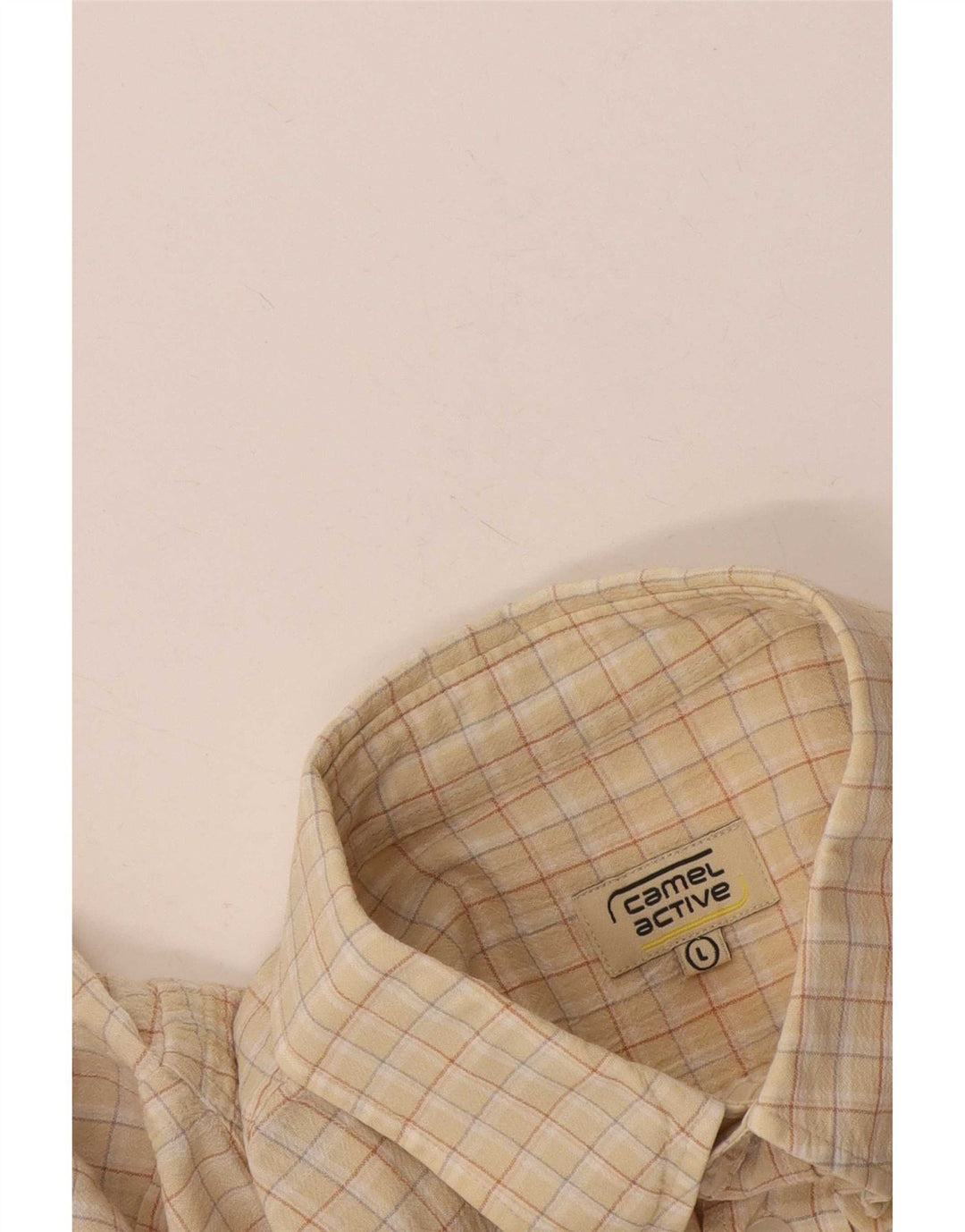 Camisa de manga corta para hombre Camel Active Large Beige Check