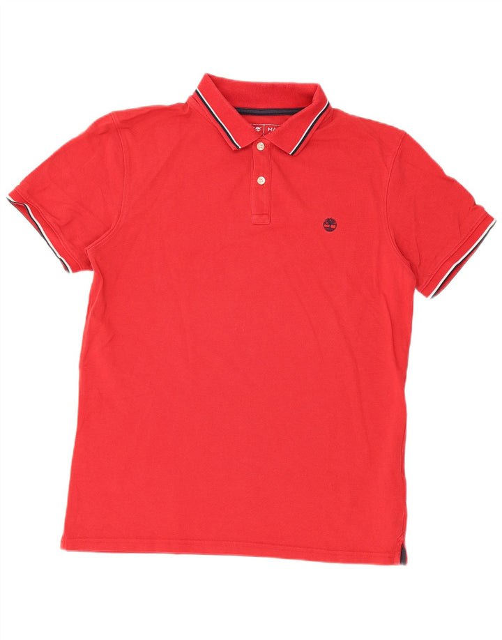 Timberland Polo Slim Fit para hombre de algodón rojo medio