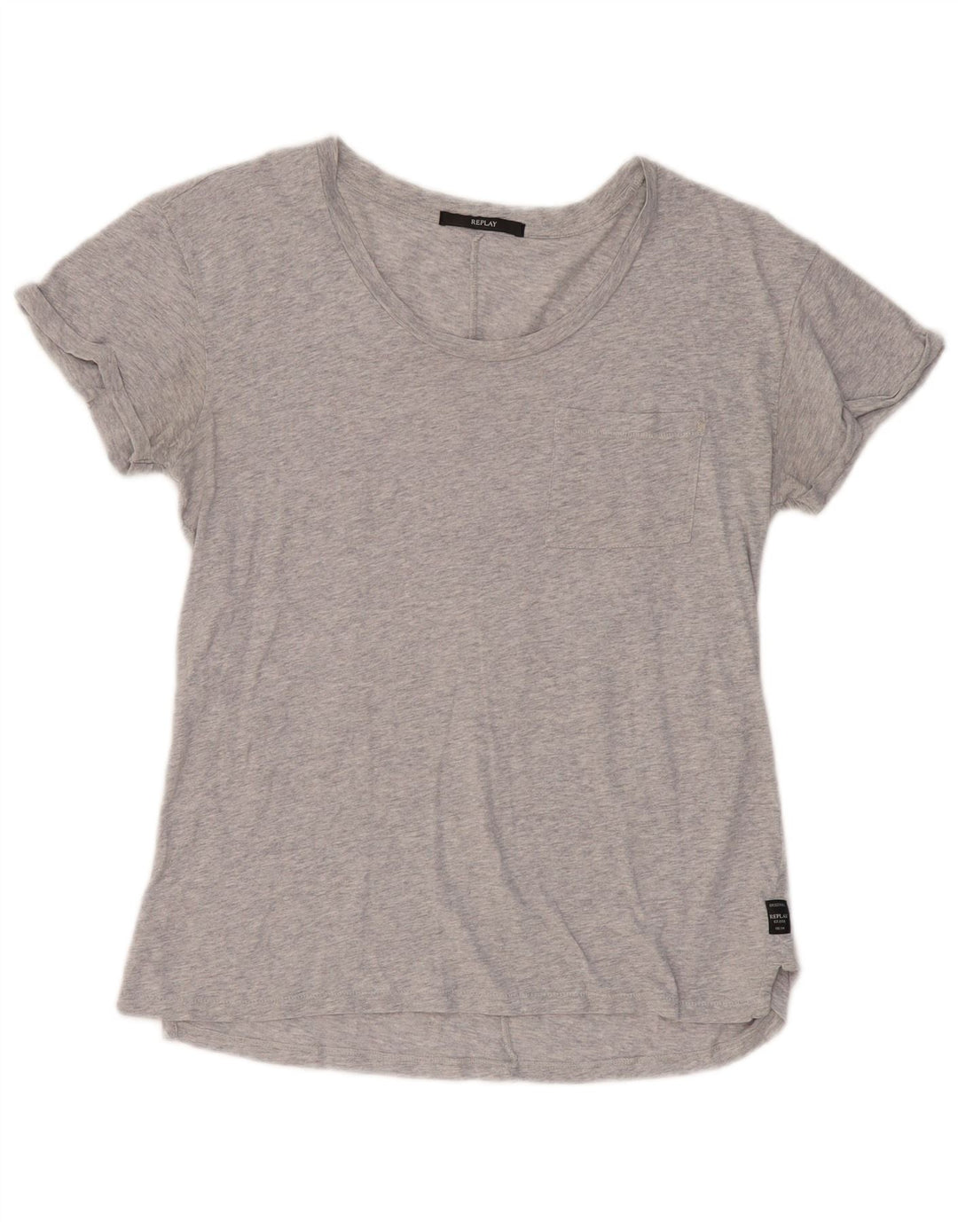 REPLAY Camiseta para mujer Top UK 10 Small Grey