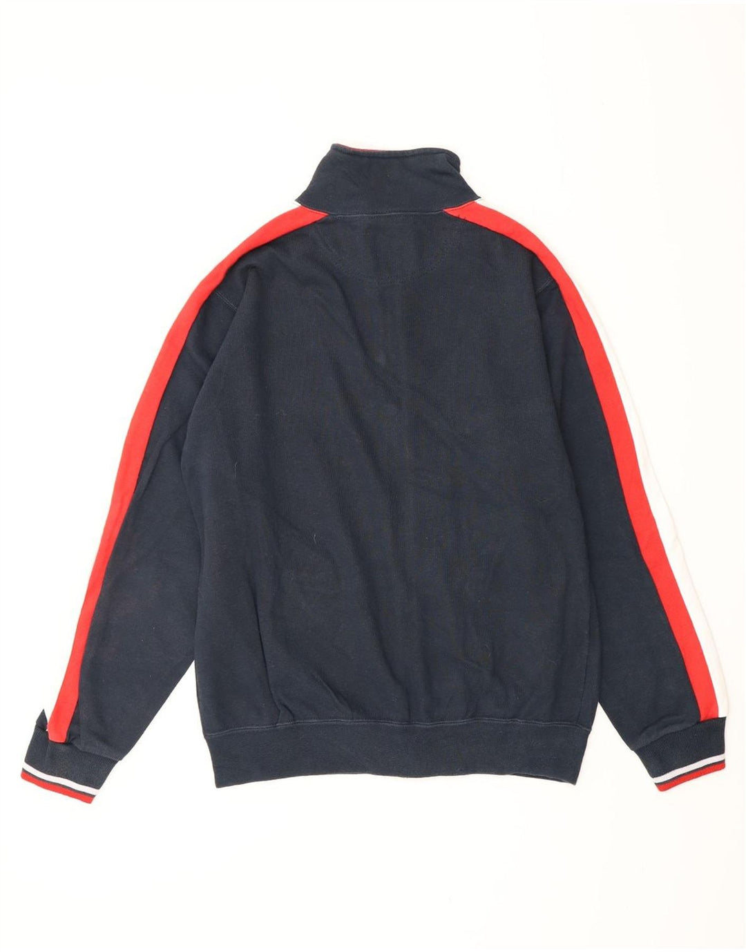 CHAMPION Hombre Chándal Top Chaqueta Pequeña Azul Marino Colorblock Algodón