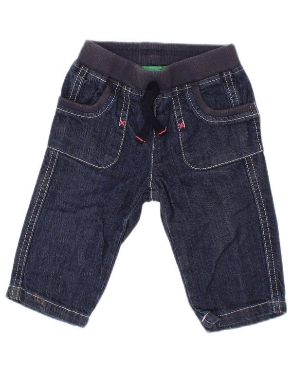 Benetton Shorts Vaqueros Bebé Niña 3-6 Meses W18 Azul Marino Algodón