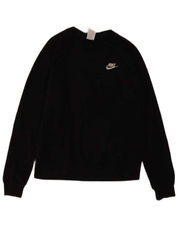 Nike - Sudadera extragrande para mujer, talla 10, talla pequeña, algodón negro