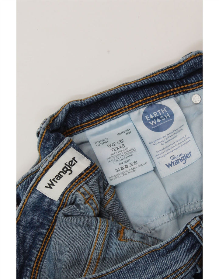 WRANGLER Vaqueros rectos Texas para hombre W42 L32 Algodón azul