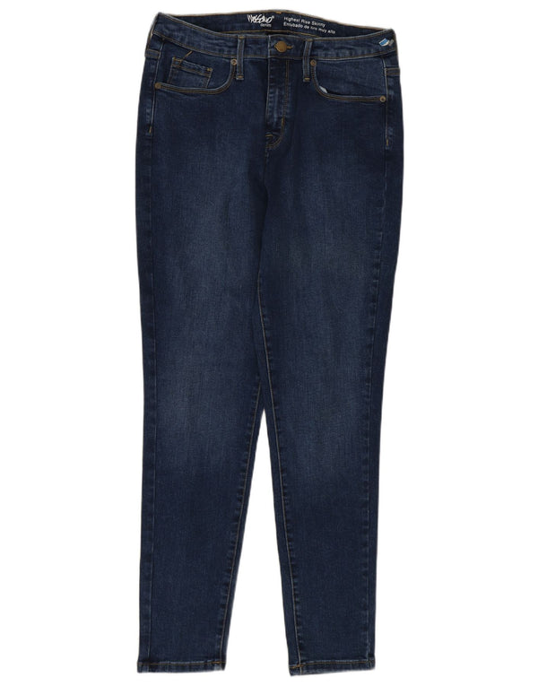 Mossimo Jeans ajustados de talle alto para mujer US 10 Large W30 L27 Azul marino Algodón