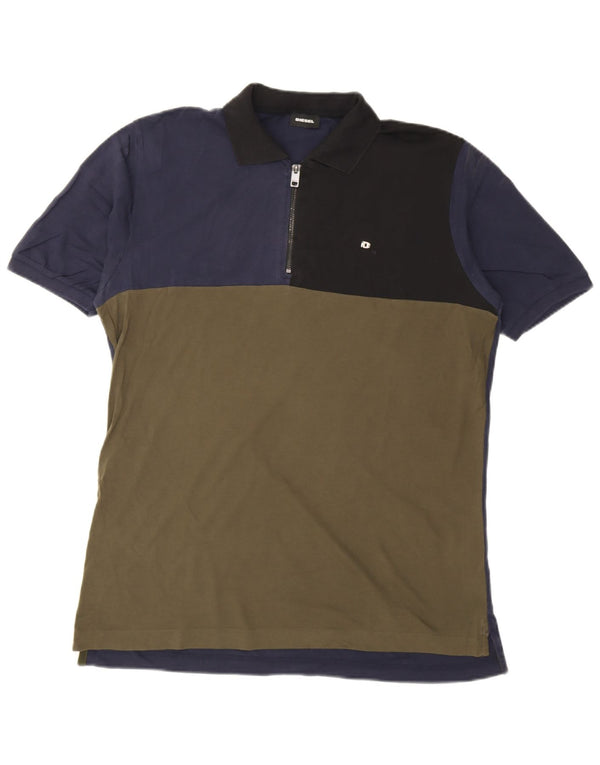 Diesel Polo Hombre XL Algodón Colorblock Multicolor