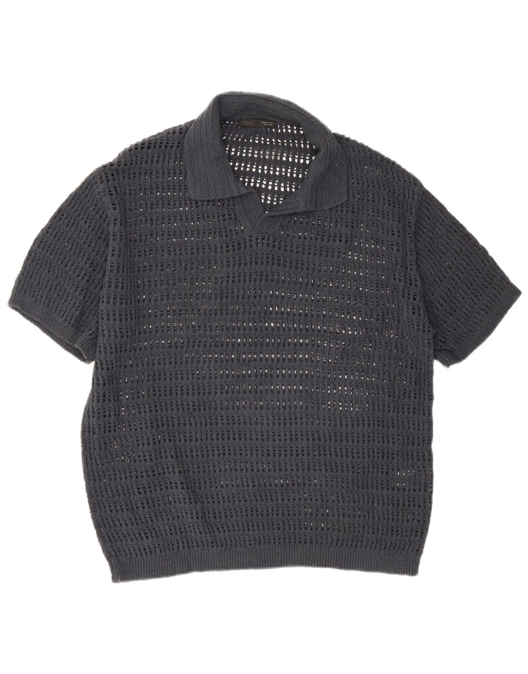 Zara Hombre Polo Polo Algodón Gris Medio