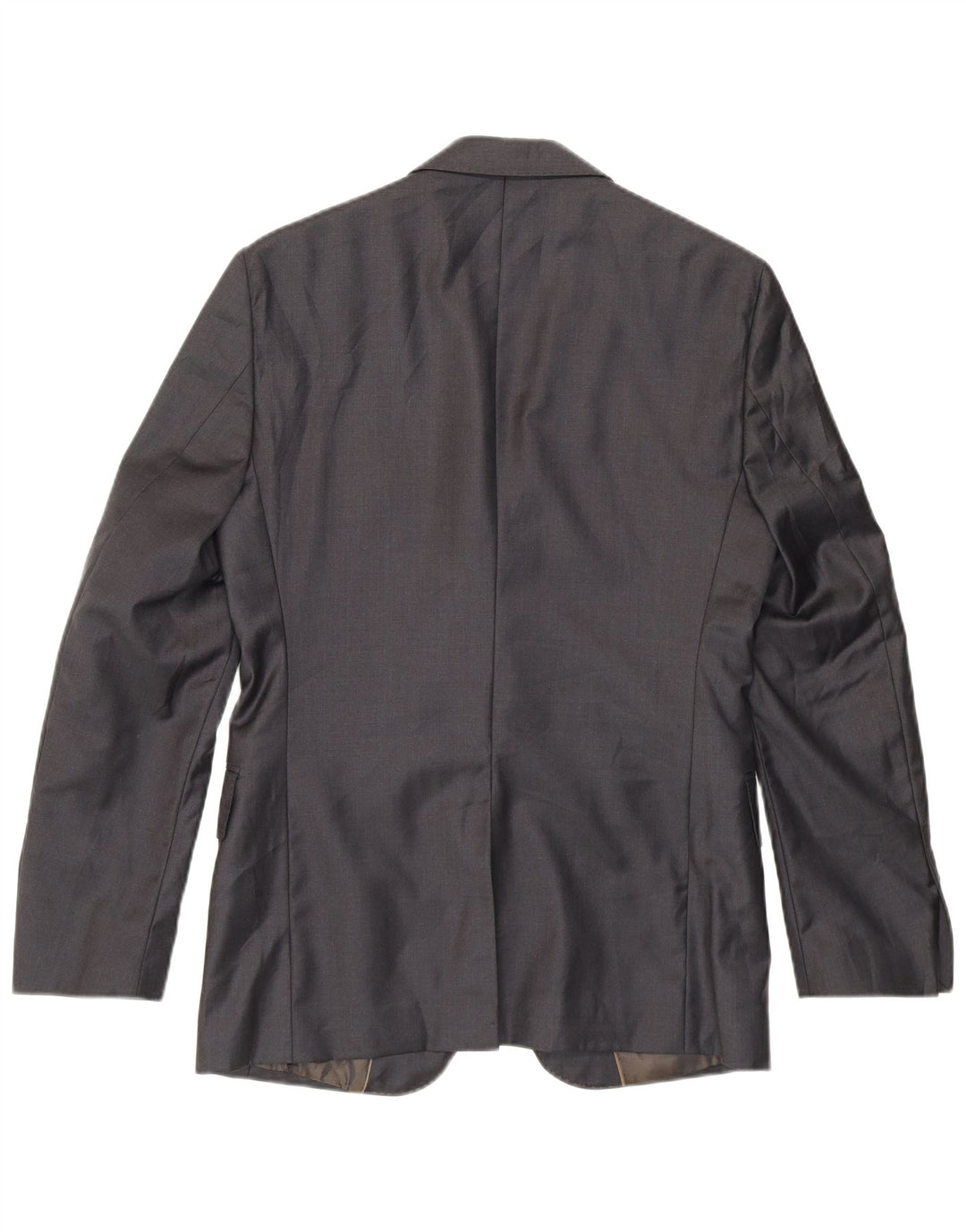 Zara Chaqueta tipo blazer de corte clásico con 2 botones para hombre EU 46 Small Grey Wool