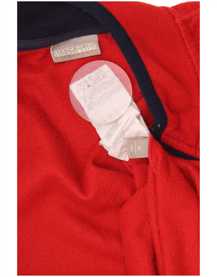 Napapijri Chaqueta polar gráfica para niño 9-10 años Rojo Poliéster