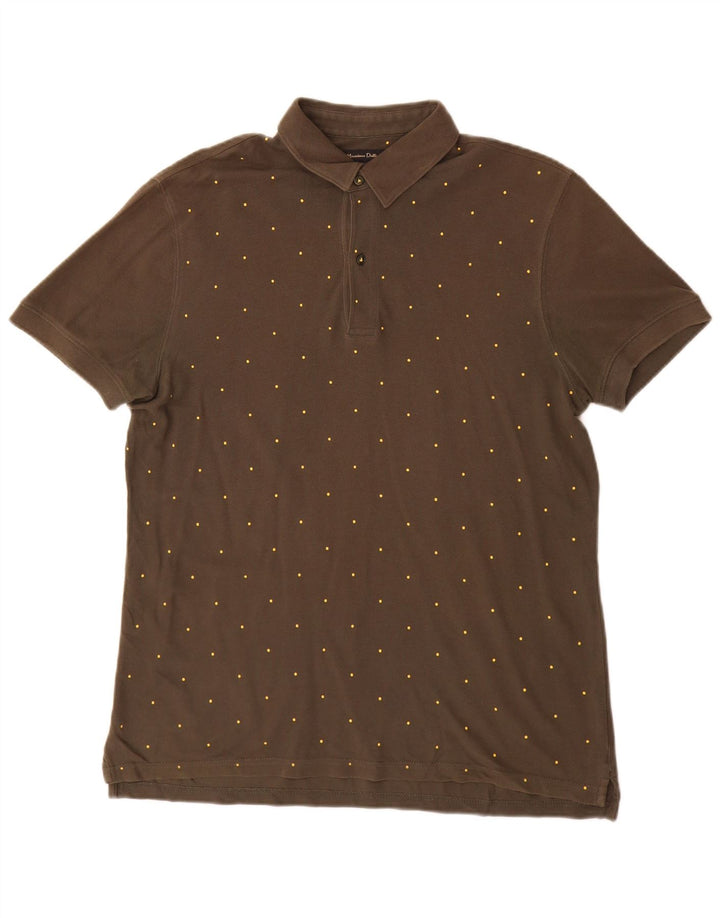 Massimo Dutti Polo Hombre Large Caqui Moteado