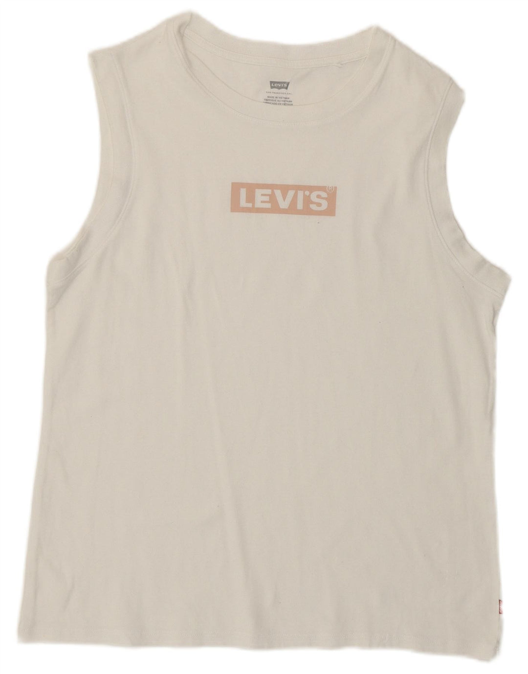 LEVI'S Camiseta gráfica para mujer Top UK 12 Medium White