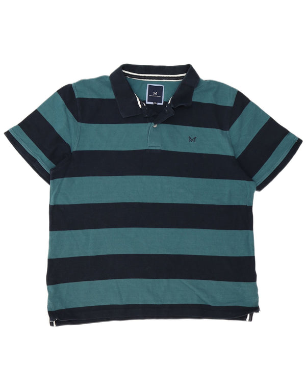 Crew Clothing Polo para hombre 3XL Algodón a rayas azules