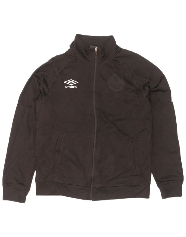 Umbro Hombre Chándal Top Chaqueta Grande Poliéster Negro