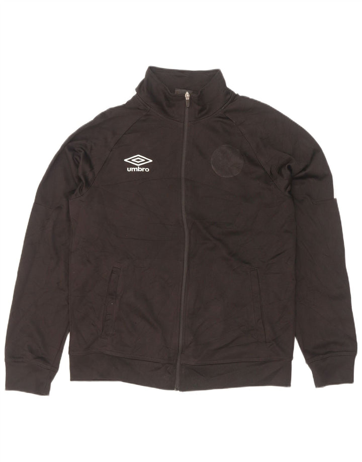 Umbro Hombre Chándal Top Chaqueta Grande Poliéster Negro