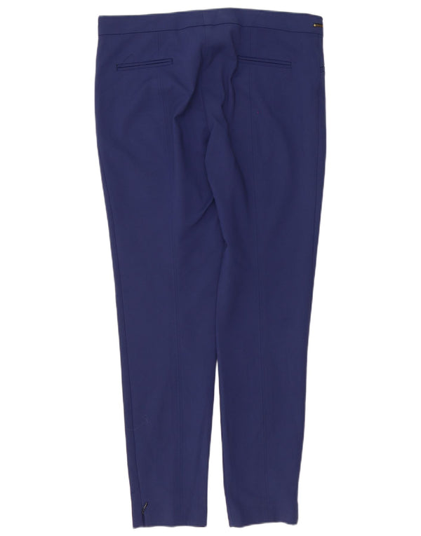 Zara Mujer Pantalón Casual Slim XL W32 L30 Azul Marino Algodón