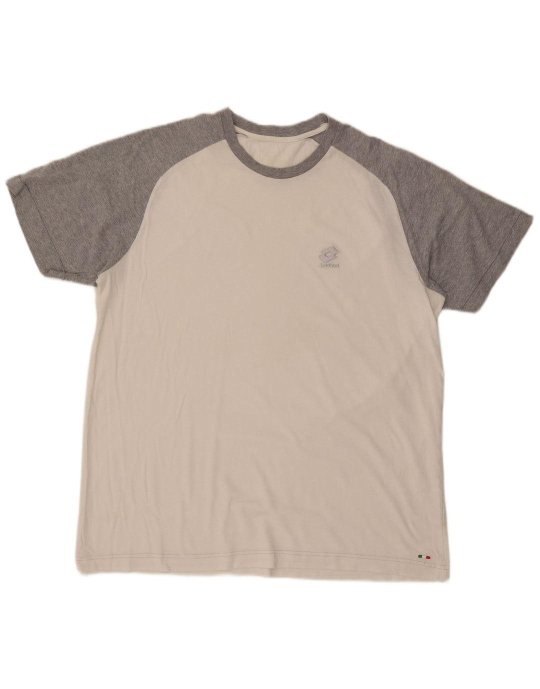 LOTTO Camiseta Hombre UK 46/46 3XL Blanco Colorblock Algodón