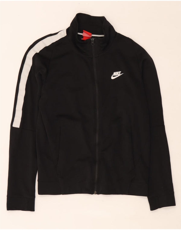 Nike Mens Tracksuit Top Jacket Small Black Colourblock Cotton